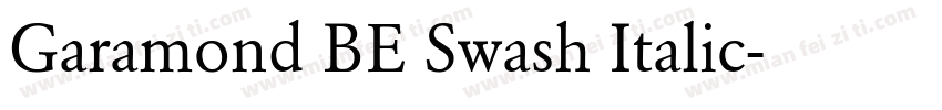 Garamond BE Swash Italic字体转换